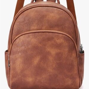 Small Brown Leather Backpack Used Once